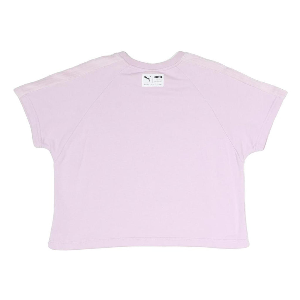 PUMA Womens Pink Cotton Blend Crew Neck UK 12 Logo Sweatshirt Casual