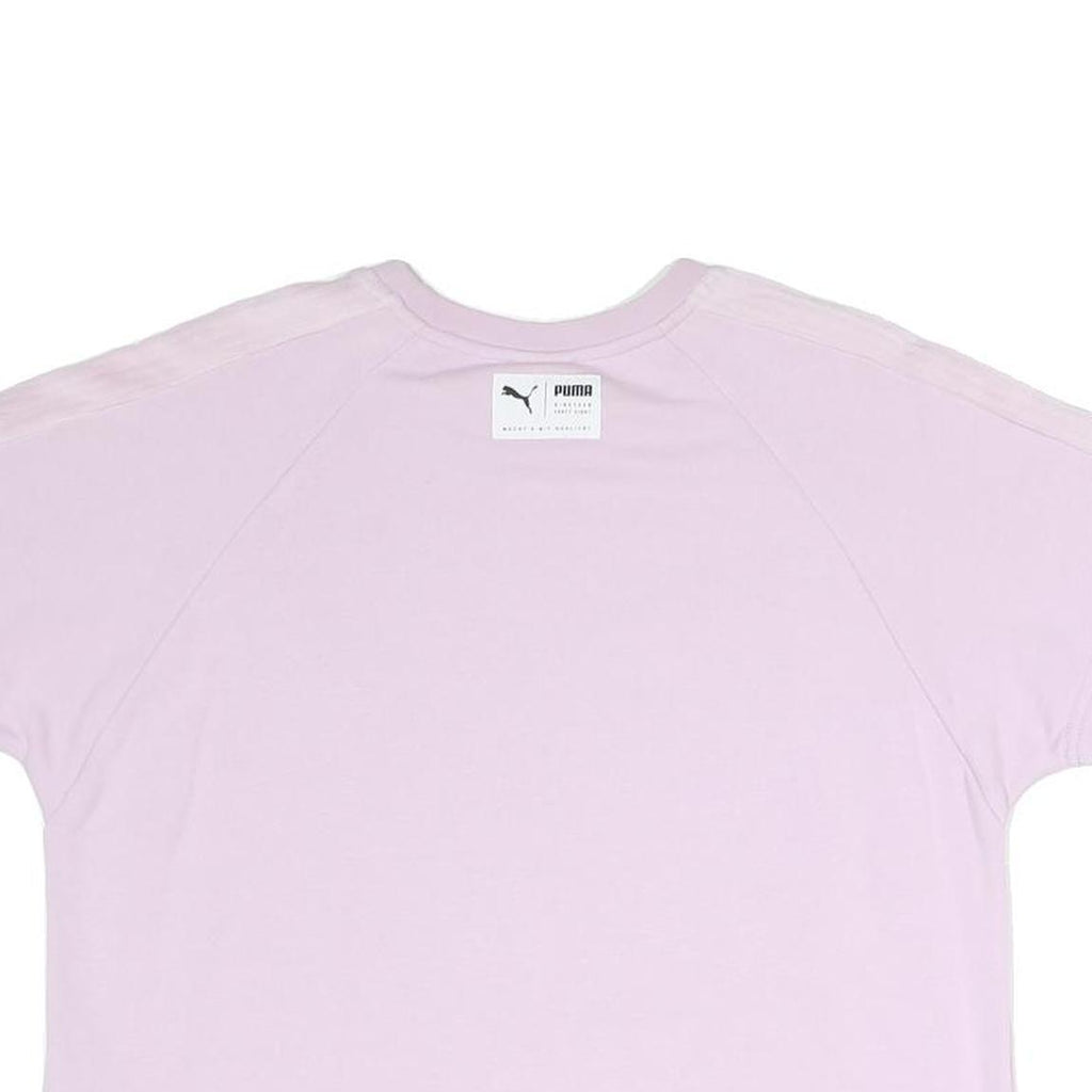 PUMA Womens Pink Cotton Blend Crew Neck UK 12 Logo Sweatshirt Casual