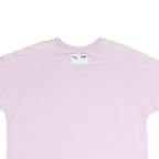 PUMA Womens Pink Cotton Blend Crew Neck UK 12 Logo Sweatshirt Casual