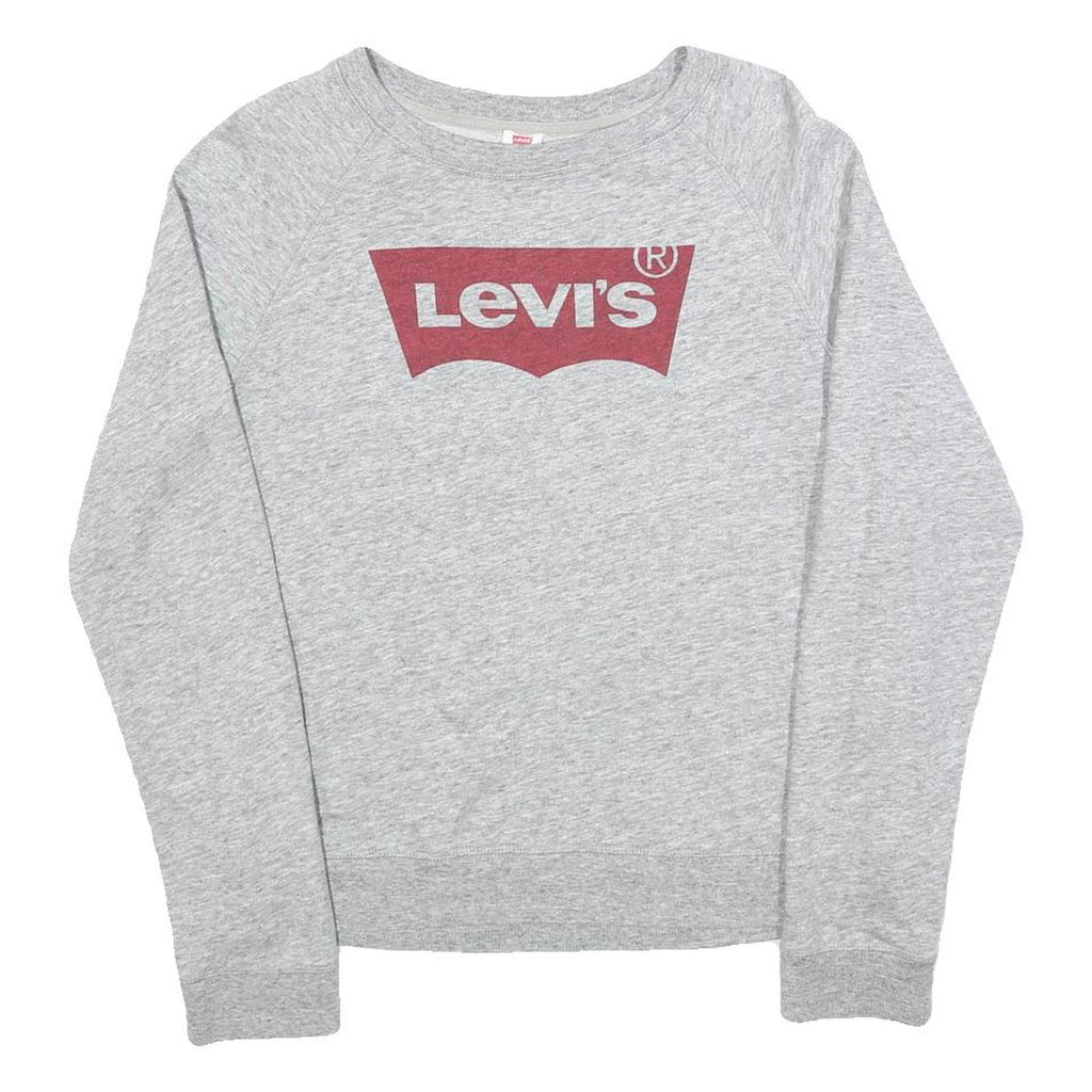 LEVI'S Womens Grey Sweatshirt Crew Neck M Cotton Blend Casual Pullover