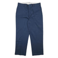 DICKIES Mens Cotton Blend Blue Regular Straight Trousers W40 L29 Workwear Zip
