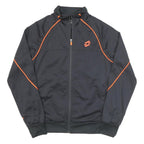 LOTTO Mens Black & Orange Zip Jacket XS Polyester Blend Sportswear Activewear