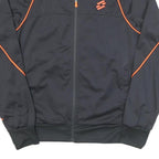 LOTTO Mens Black & Orange Zip Jacket XS Polyester Blend Sportswear Activewear