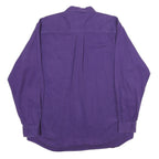 CAMBRIDGE CLASSICS Mens Purple Cotton Shirt L Button-Down Pocket Long Sleeve