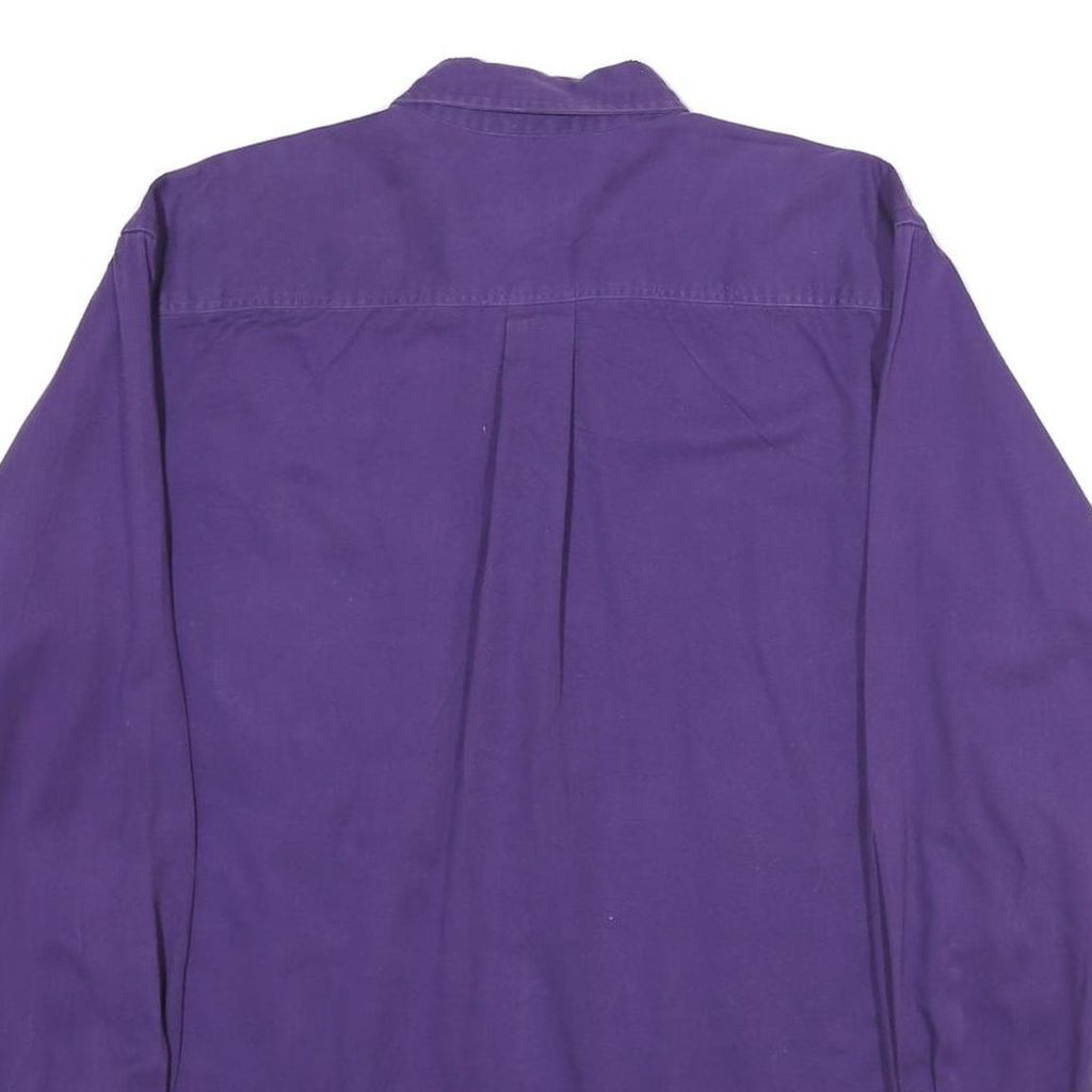 CAMBRIDGE CLASSICS Mens Purple Cotton Shirt L Button-Down Pocket Long Sleeve