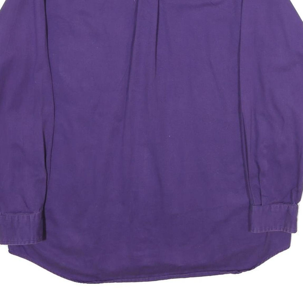 CAMBRIDGE CLASSICS Mens Purple Cotton Shirt L Button-Down Pocket Long Sleeve