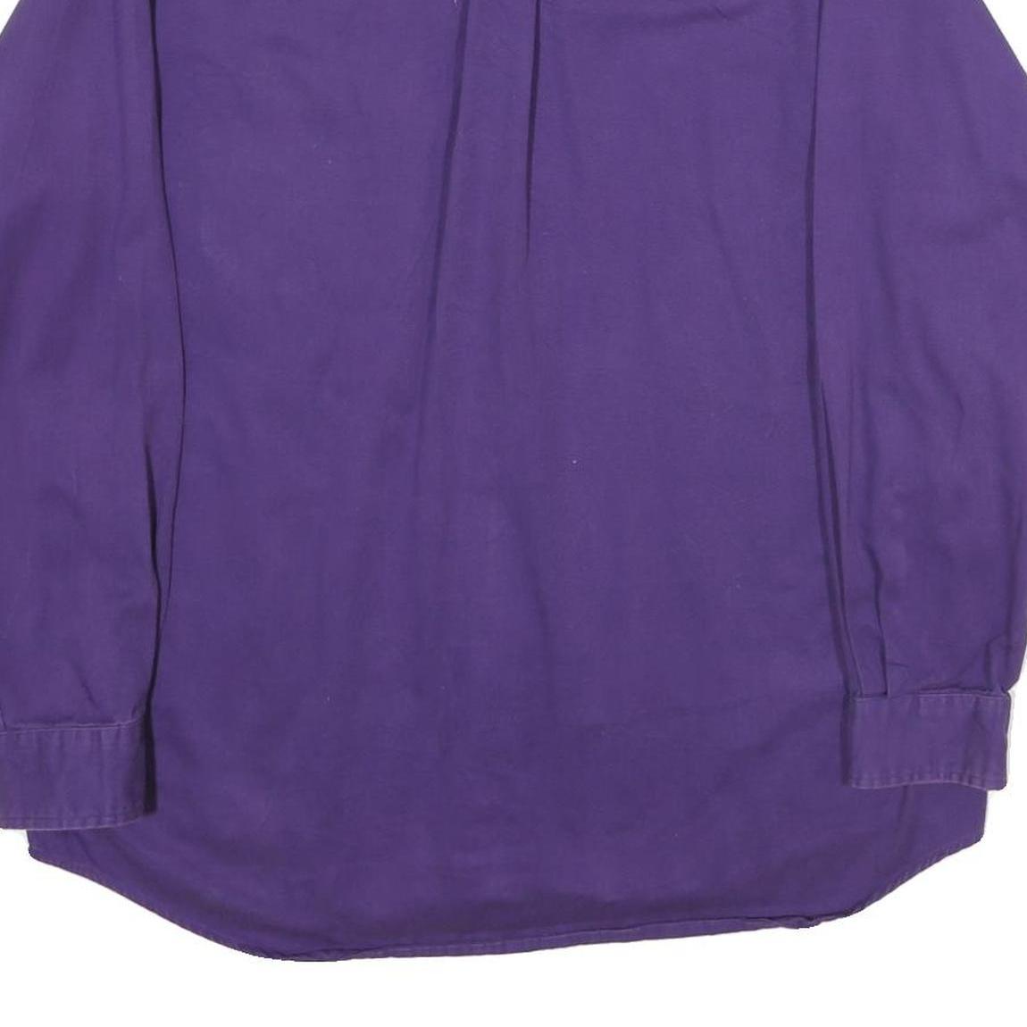 CAMBRIDGE CLASSICS Mens Purple Cotton Shirt L Button-Down Pocket Long Sleeve