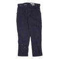 CARHARTT Mens Navy Regular Fit Zip Closure Cotton Blend Trousers W38 L32