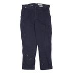 CARHARTT Mens Navy Regular Fit Zip Closure Cotton Blend Trousers W38 L32