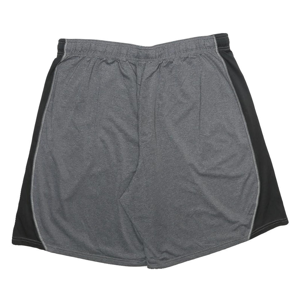 CHAMPION Mens Grey & Black Sports Shorts XL W34 Polyester Casual Gym