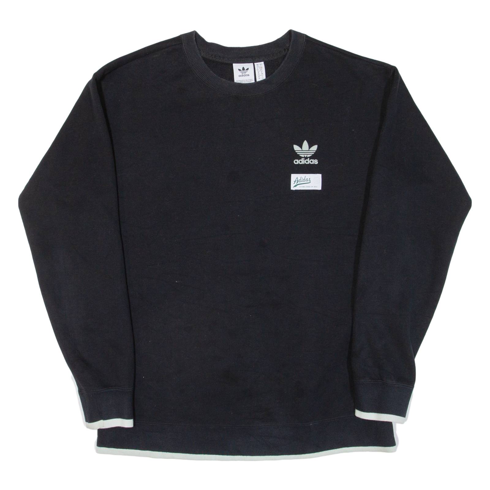 ADIDAS Womens Sweatshirt Black UK 10