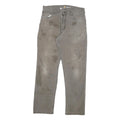 CARHARTT Mens Jeans Grey Regular Straight Cotton Blend W32 L31 Relaxed Fit