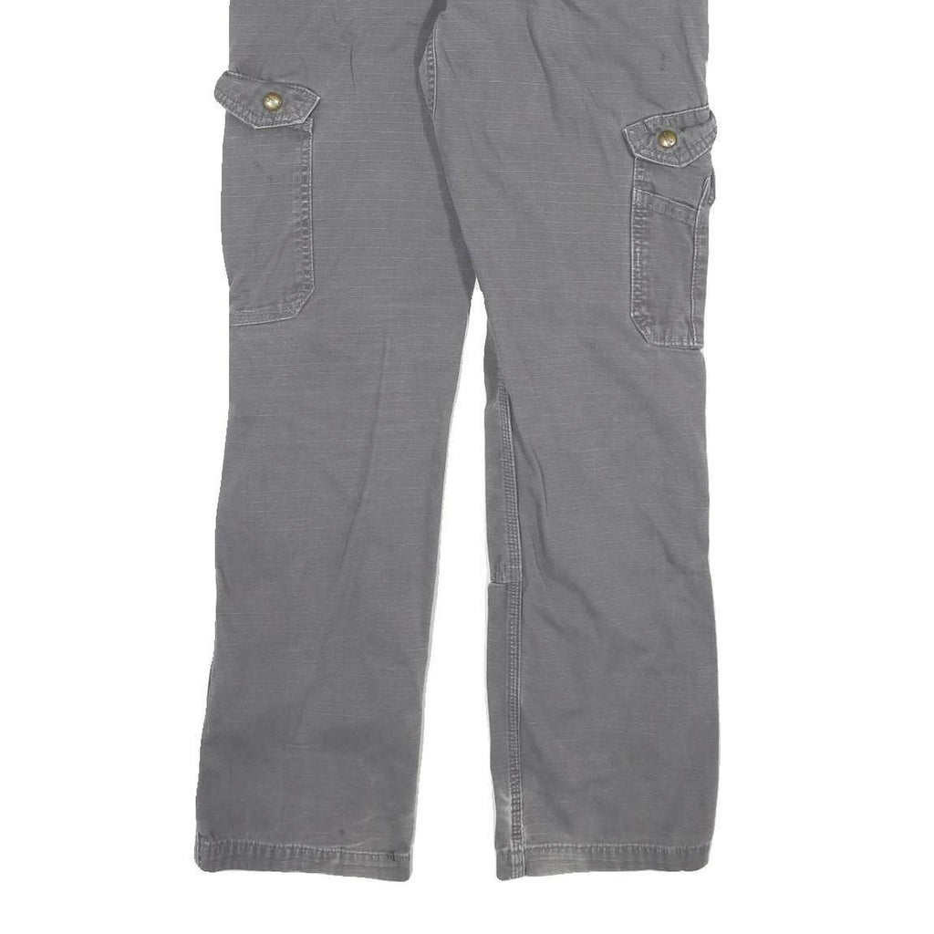 CARHARTT Mens Cotton Blend Grey Relaxed Straight Trousers W26 L30 Workwear