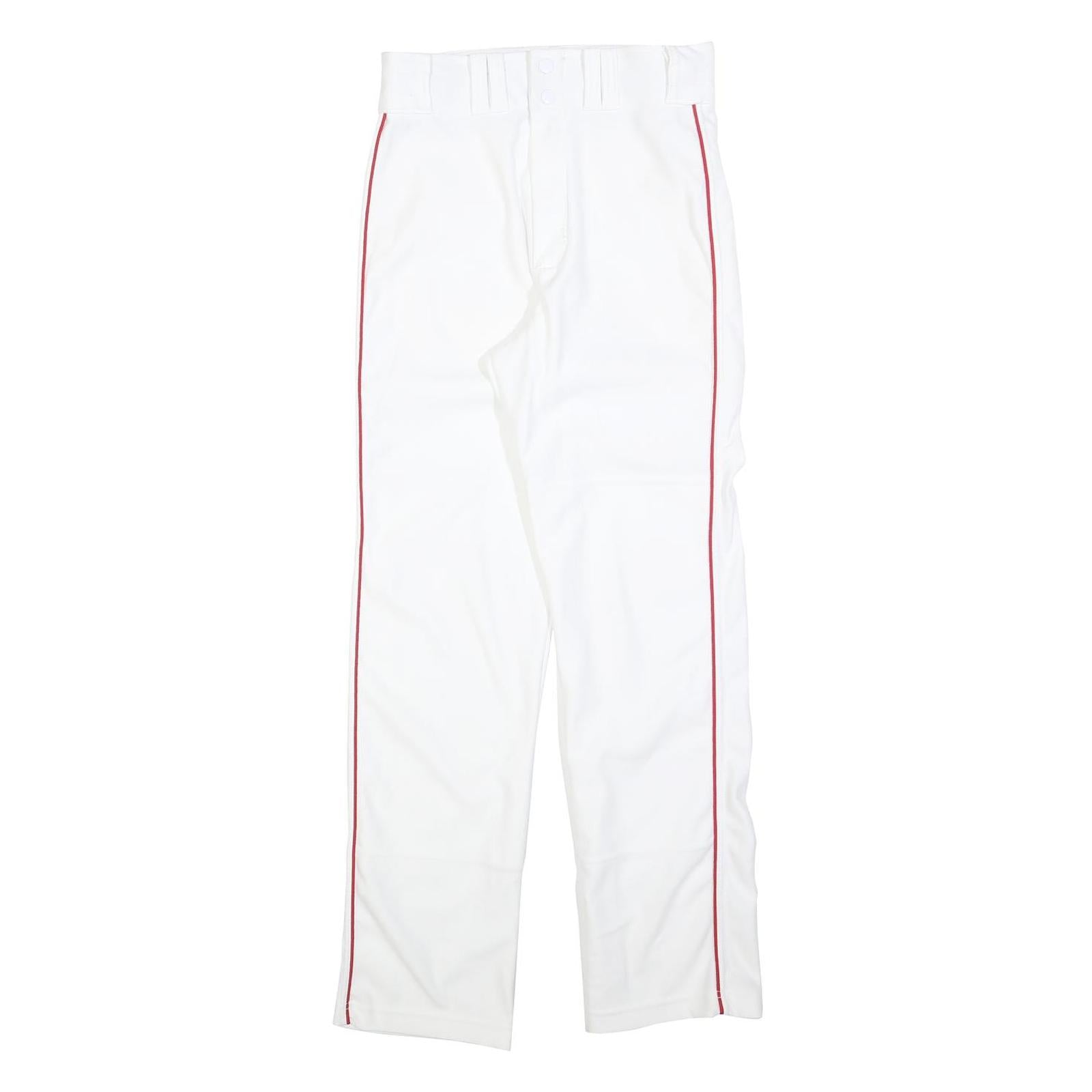 White Womens Polyester Blend Regular Fit Straight Leg Trousers W26 L28 Stylish