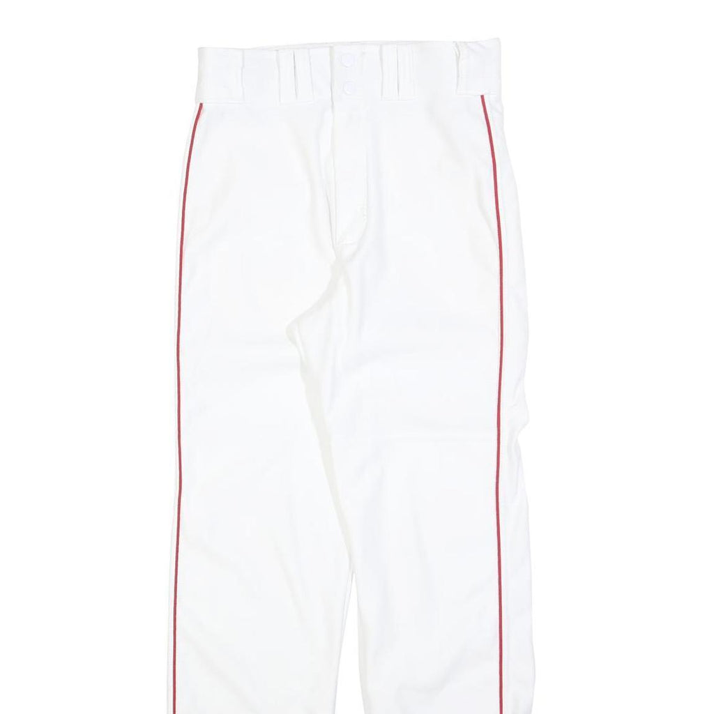 White Womens Polyester Blend Regular Fit Straight Leg Trousers W26 L28 Stylish