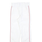 White Womens Polyester Blend Regular Fit Straight Leg Trousers W26 L28 Stylish