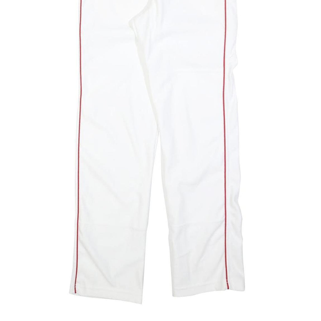 White Womens Polyester Blend Regular Fit Straight Leg Trousers W26 L28 Stylish