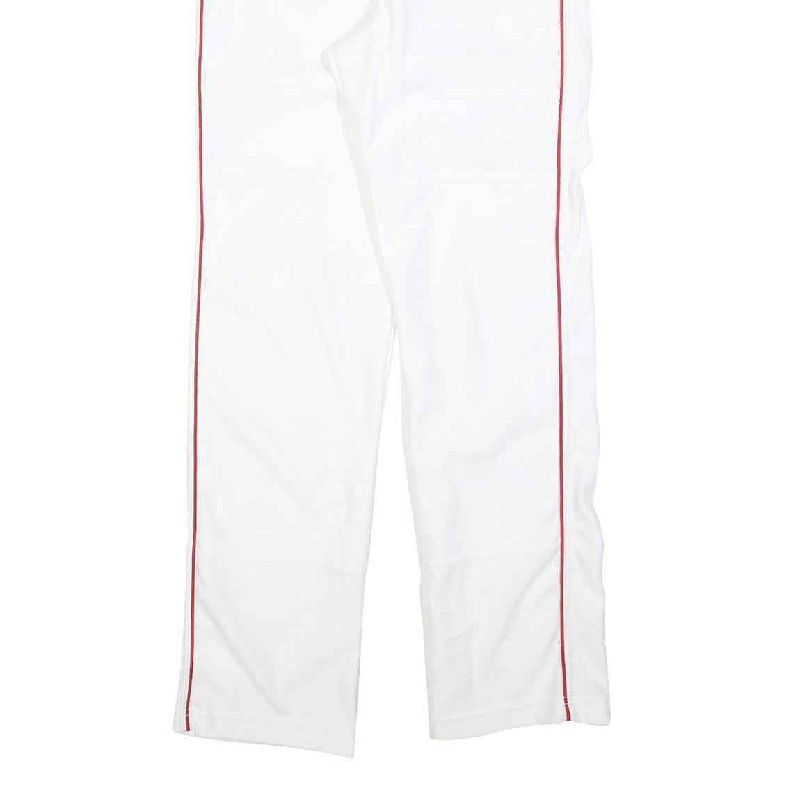 White Womens Polyester Blend Regular Fit Straight Leg Trousers W26 L28 Stylish