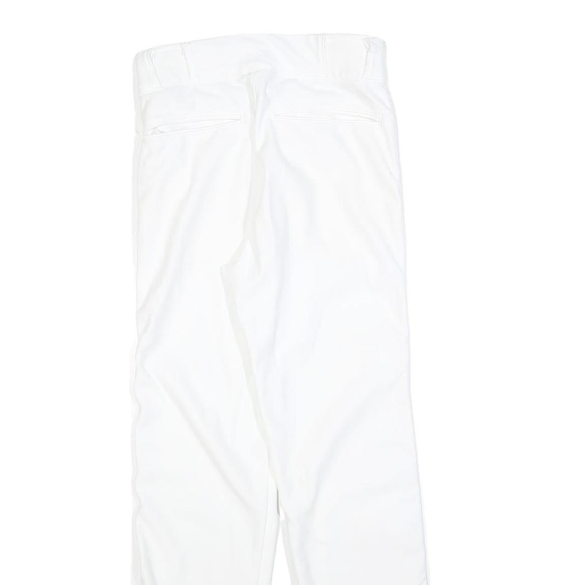 White Womens Polyester Blend Regular Fit Straight Leg Trousers W26 L28 Stylish