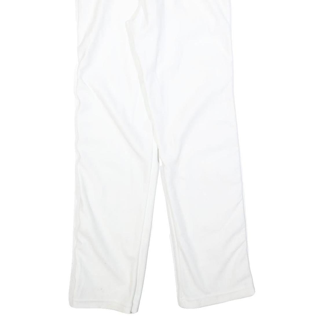 White Womens Polyester Blend Regular Fit Straight Leg Trousers W26 L28 Stylish