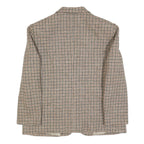 RODEL Womens Beige & Brown Wool Houndstooth Jacket XL Woven Button Closure