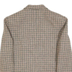 RODEL Womens Beige & Brown Wool Houndstooth Jacket XL Woven Button Closure
