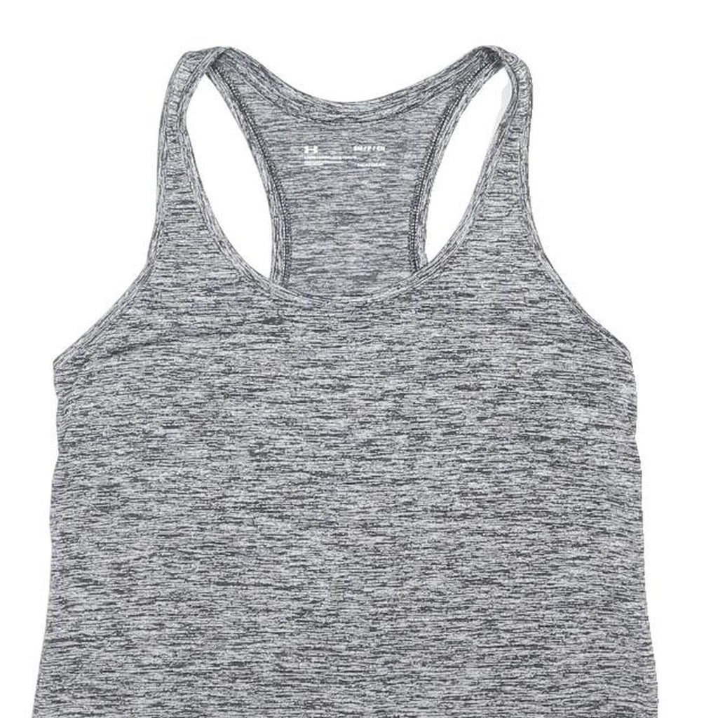 UNDER ARMOUR Womens Grey Racerback Performance T-Shirt S Polyester Blend Gym