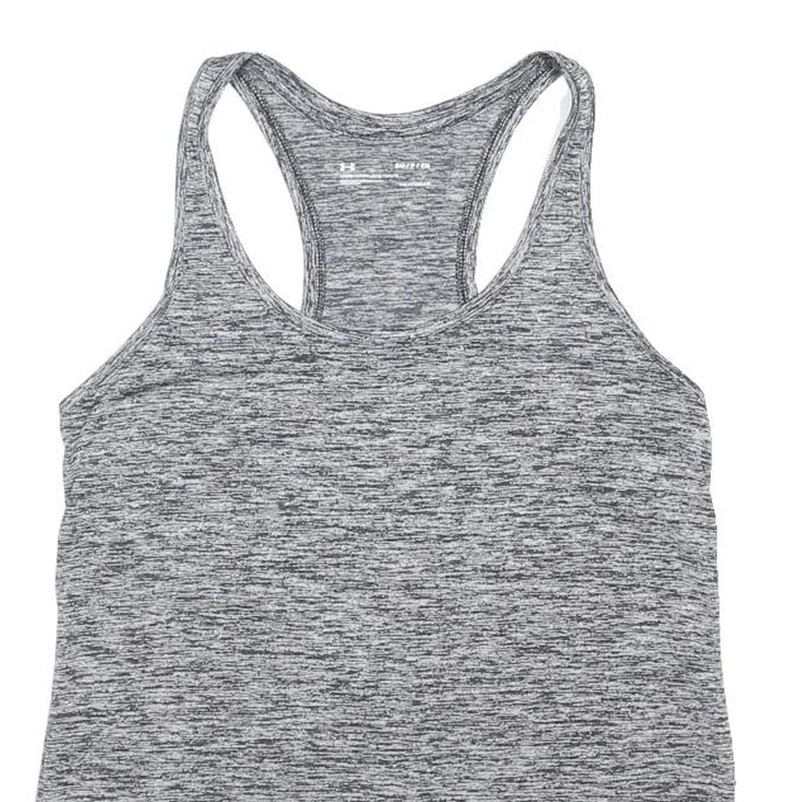 UNDER ARMOUR Womens Grey Racerback Performance T-Shirt S Polyester Blend Gym