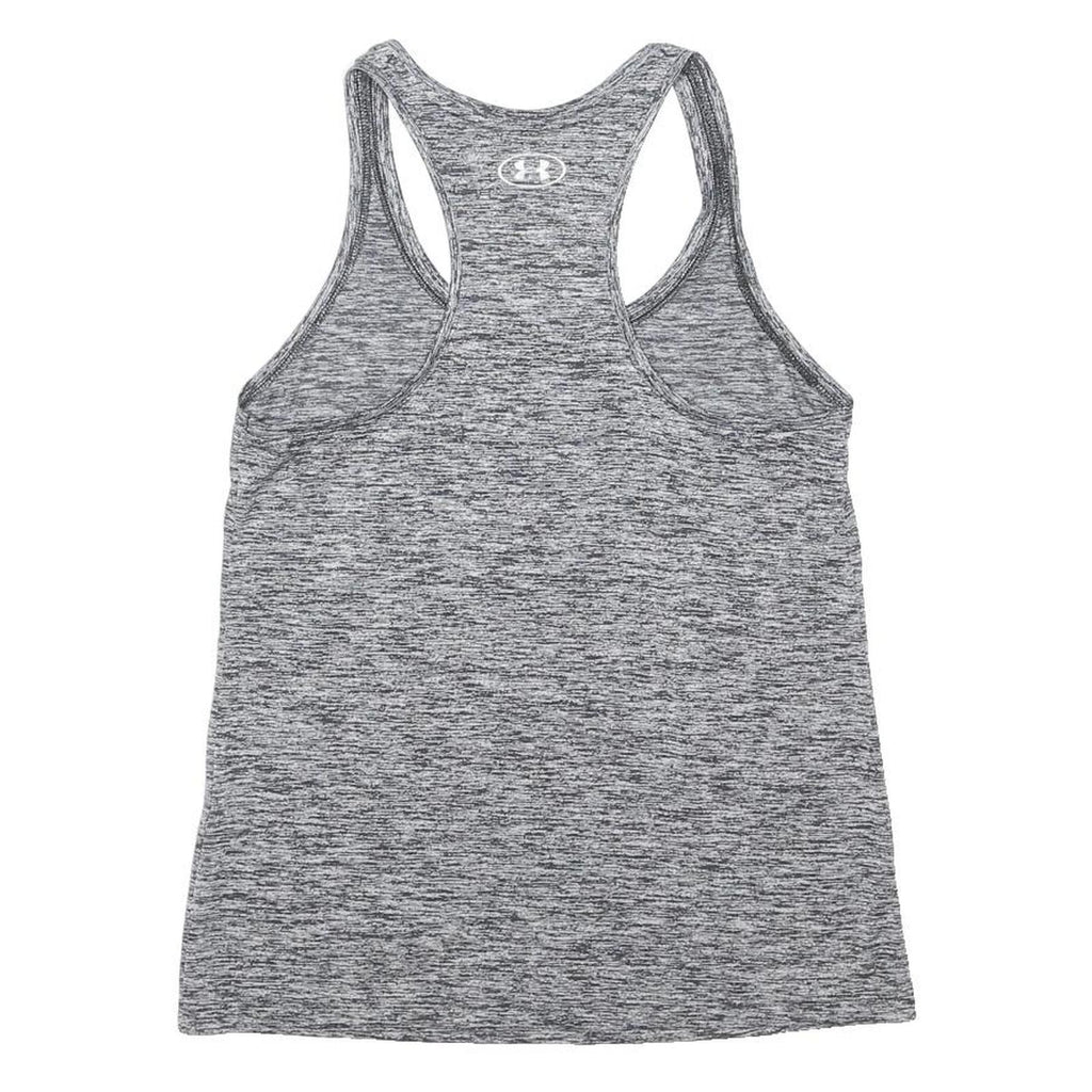UNDER ARMOUR Womens Grey Racerback Performance T-Shirt S Polyester Blend Gym