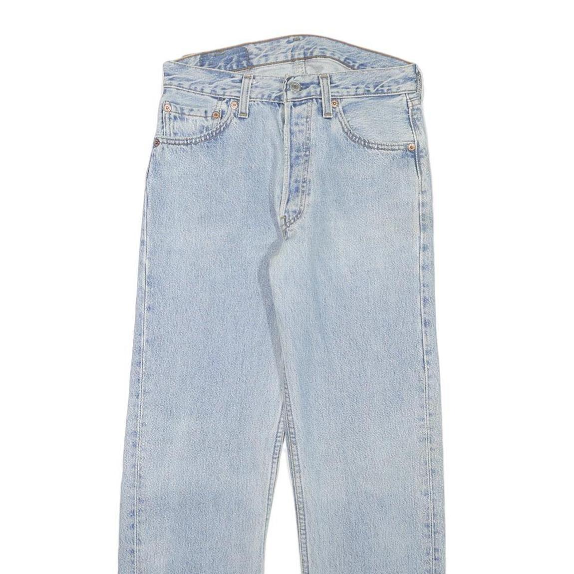 LEVI'S 501 Mens Jeans Blue Regular Straight Denim Light W26 L27 Classic Button