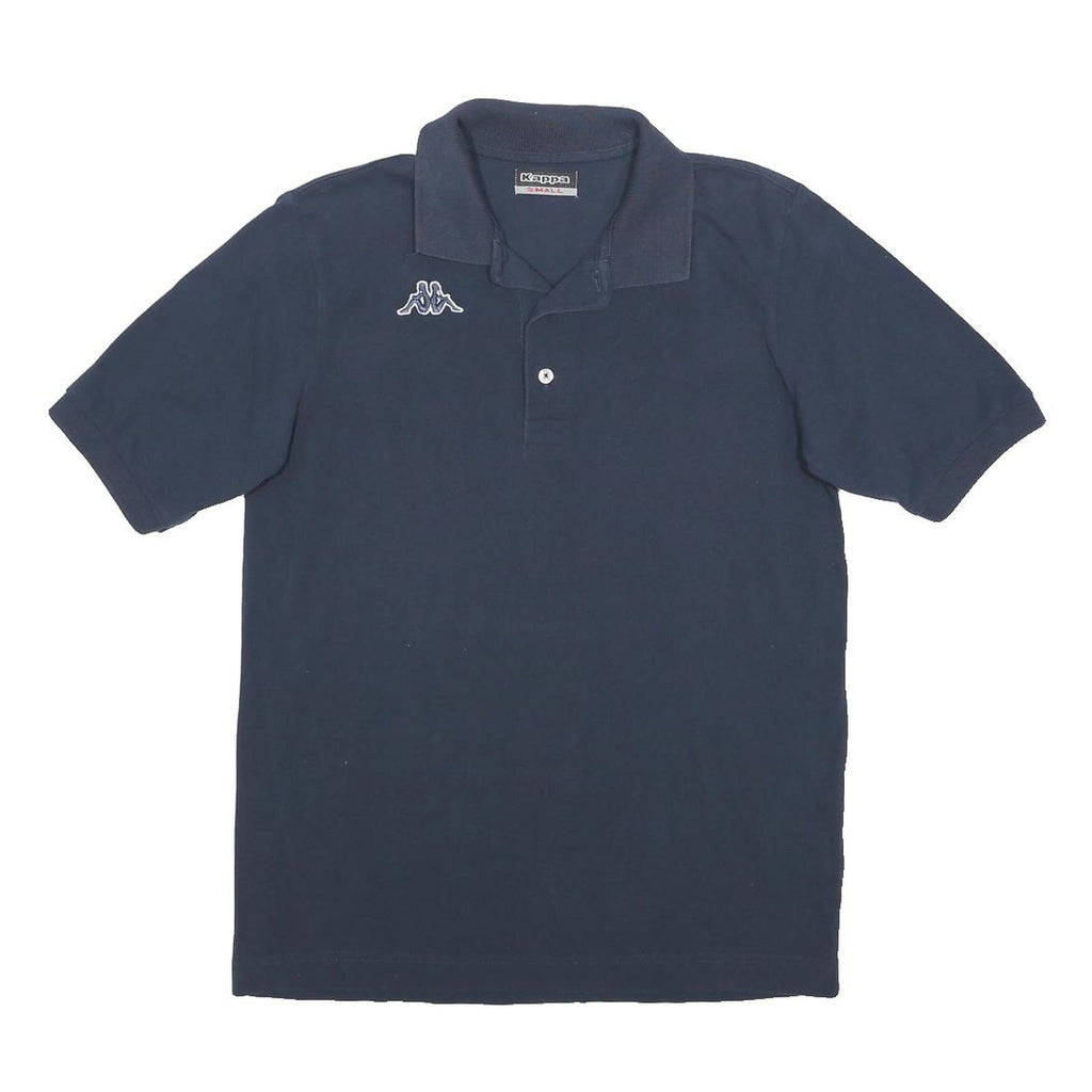 KAPPA Mens Navy Blue Short Sleeve Plain S Cotton Polo Shirt Casual Sportswear