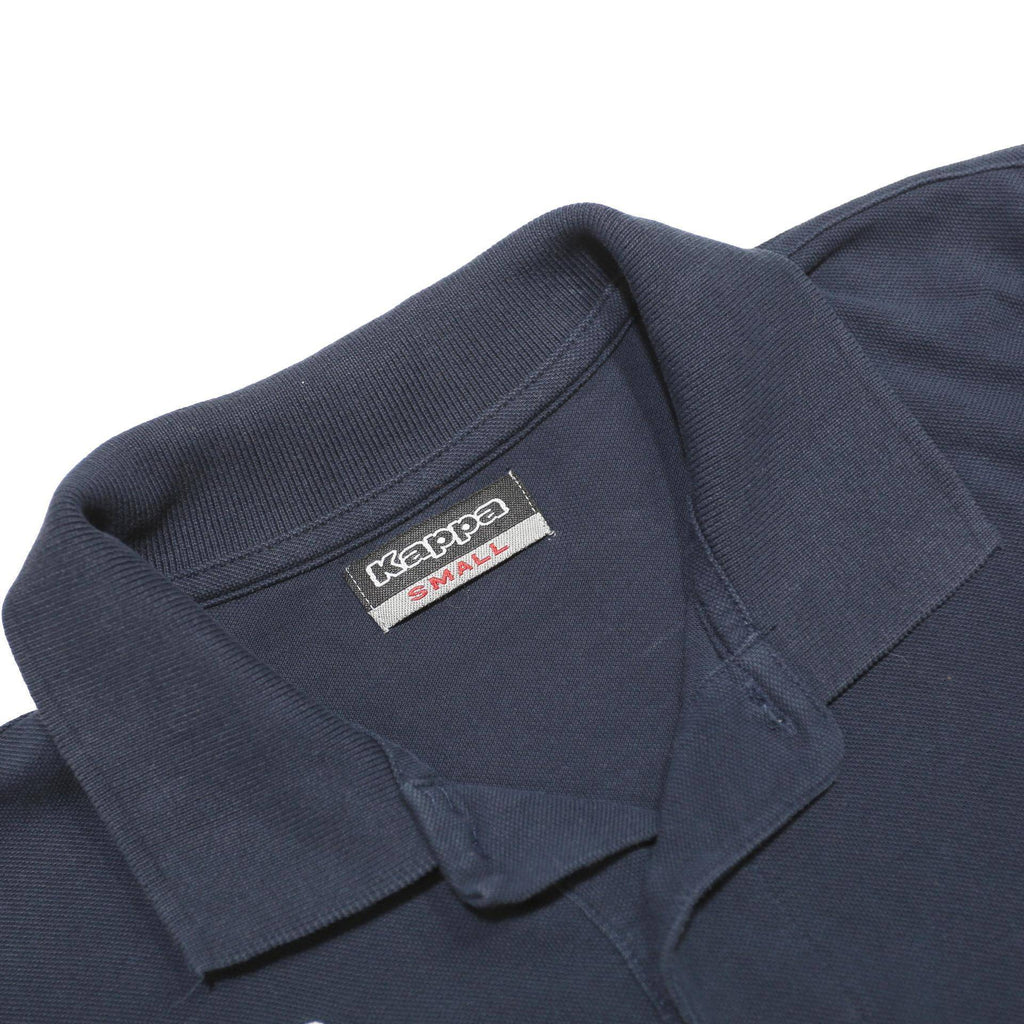 KAPPA Mens Navy Blue Short Sleeve Plain S Cotton Polo Shirt Casual Sportswear