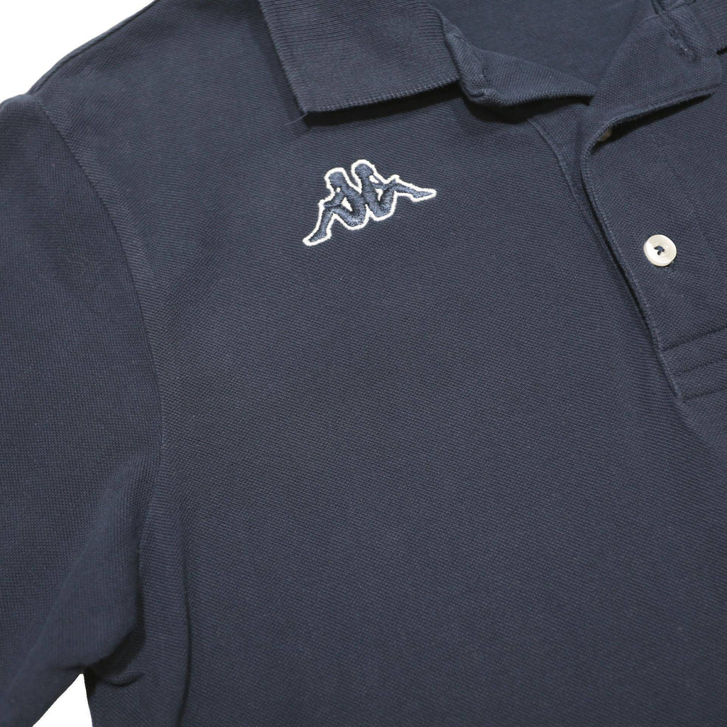 KAPPA Mens Navy Blue Short Sleeve Plain S Cotton Polo Shirt Casual Sportswear