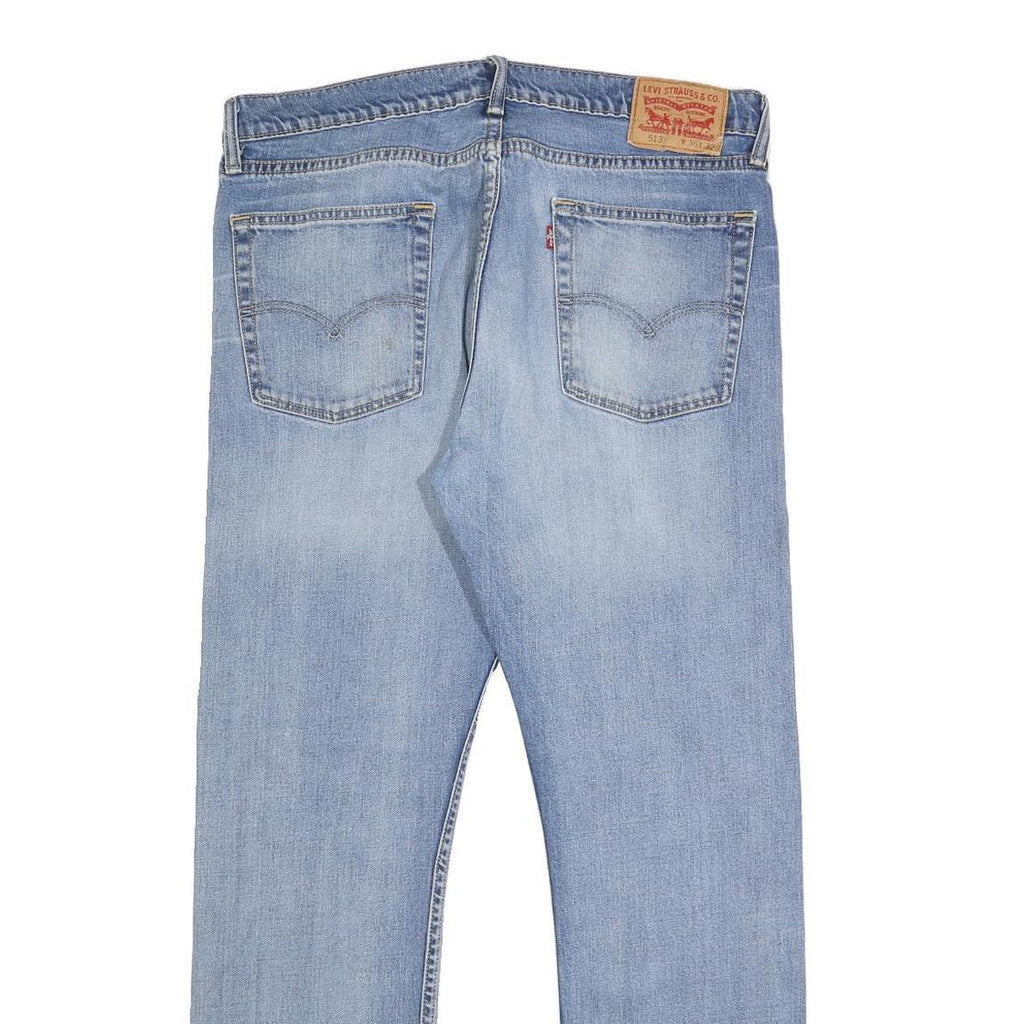 LEVI'S 513 Mens Slim Jeans Blue Denim W36 L32 Classic Cotton Blend Zip