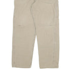 CARHARTT Mens Relaxed Beige Cotton Blend Zip Trousers W36 L32 Workwear Pants