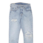 LEVI'S 501 Mens Jeans Blue Regular Straight Denim Light W25 L28 Casual Classic