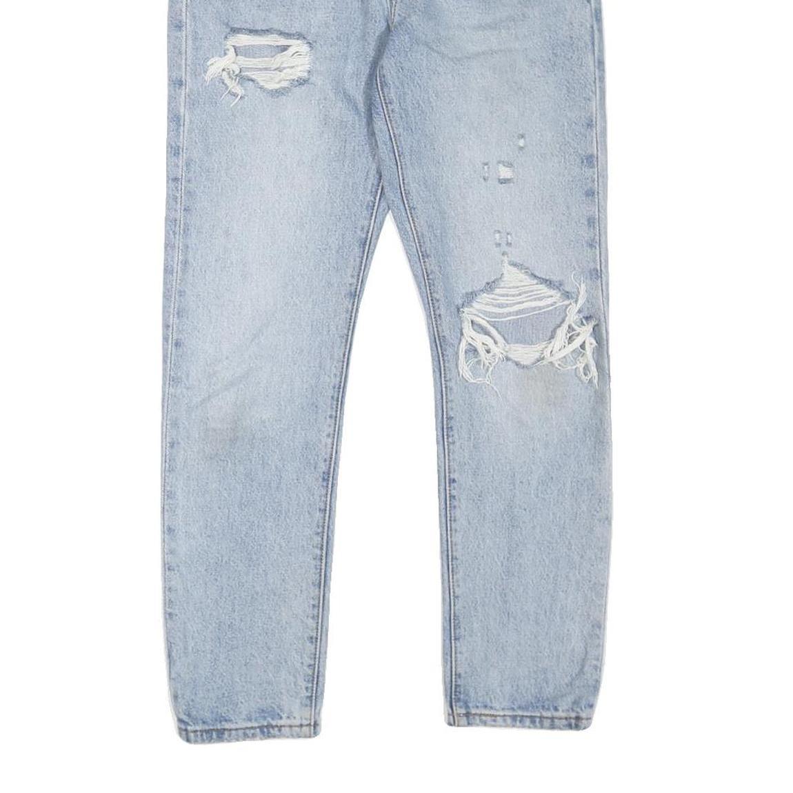 LEVI'S 501 Mens Jeans Blue Regular Straight Denim Light W25 L28 Casual Classic