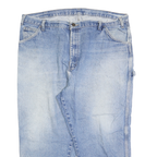 DICKIES Mens Jeans Blue Relaxed Straight Denim Light W42 L25 Workwear Zip