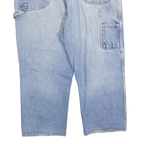 DICKIES Mens Jeans Blue Relaxed Straight Denim Light W42 L25 Workwear Zip