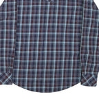 WRANGLER Mens Blue & Brown Check Long Sleeve Shirt L Western Style