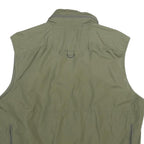 CIERRE SPORTWEAR Mens Green Utility Cotton Blend Gilet L Lightweight Zip Pocket