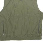 CIERRE SPORTWEAR Mens Green Utility Cotton Blend Gilet L Lightweight Zip Pocket