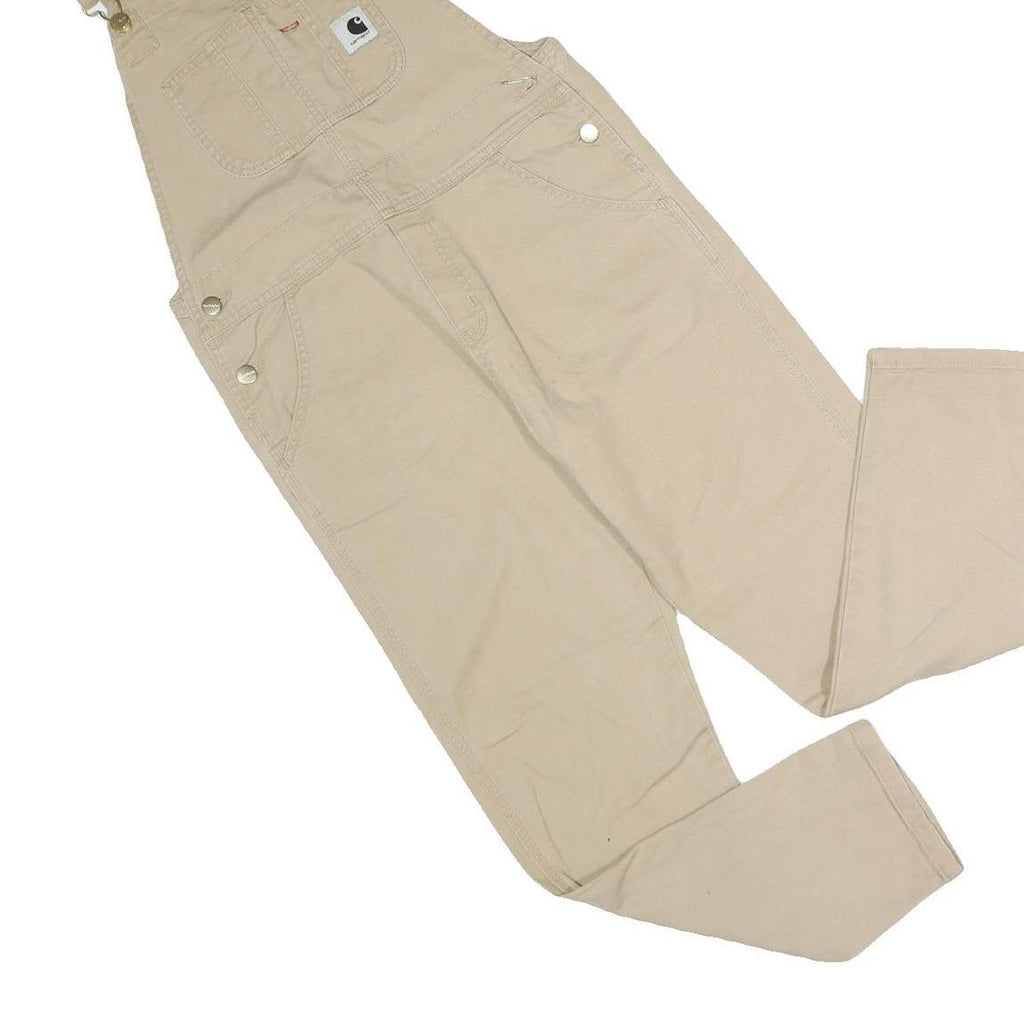 CARHARTT Mens Beige Cotton Blend Dungarees Regular Fit S W32 L27 Workwear