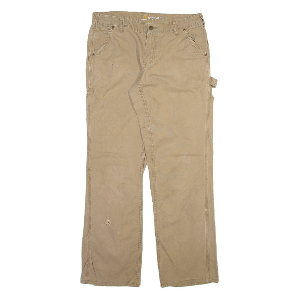 CARHARTT Carpenter Womens Trousers Beige Regular Straight W31 L31