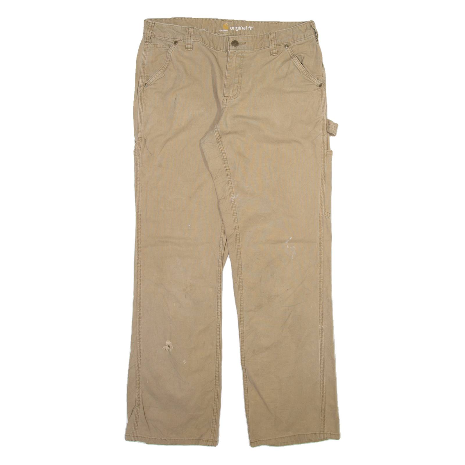 CARHARTT Carpenter Womens Trousers Beige Regular Straight W31 L31