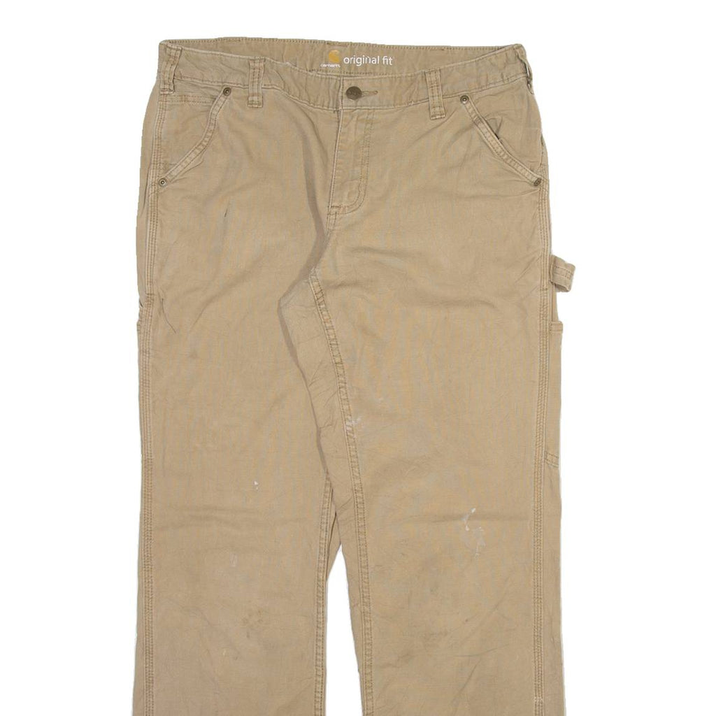 CARHARTT Carpenter Womens Trousers Beige Regular Straight W31 L31