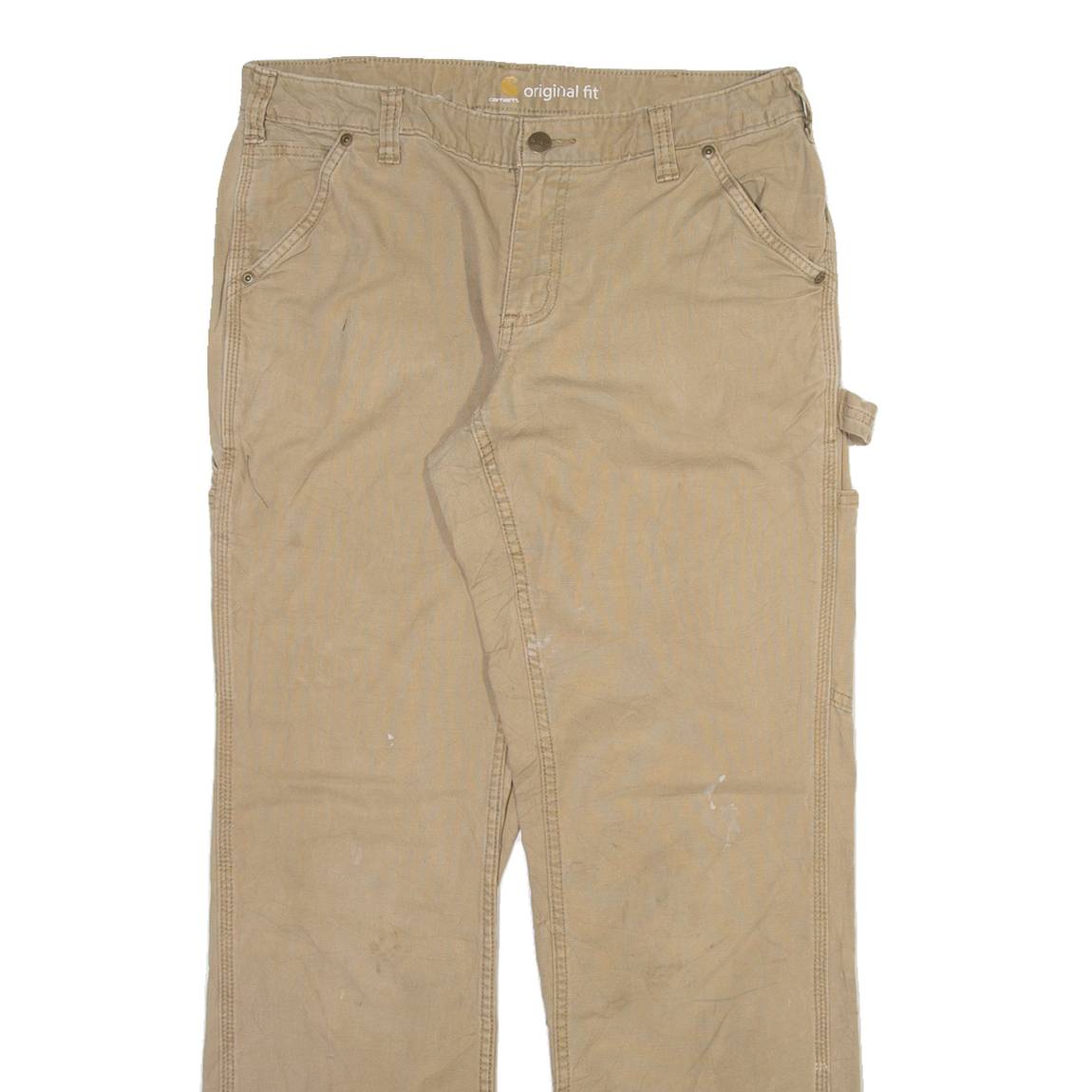 CARHARTT Carpenter Womens Trousers Beige Regular Straight W31 L31