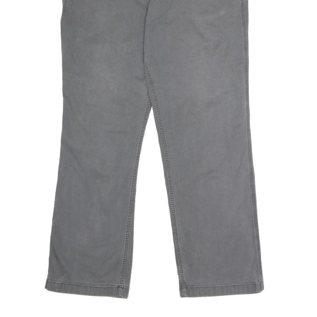 CARHARTT Mens Relaxed Grey Cotton Blend Trousers W38 L34 Workwear Utility Zip