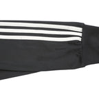 ADIDAS Mens Black Zip Jacket L Polyester Track Three Stripe Classic Sportswear