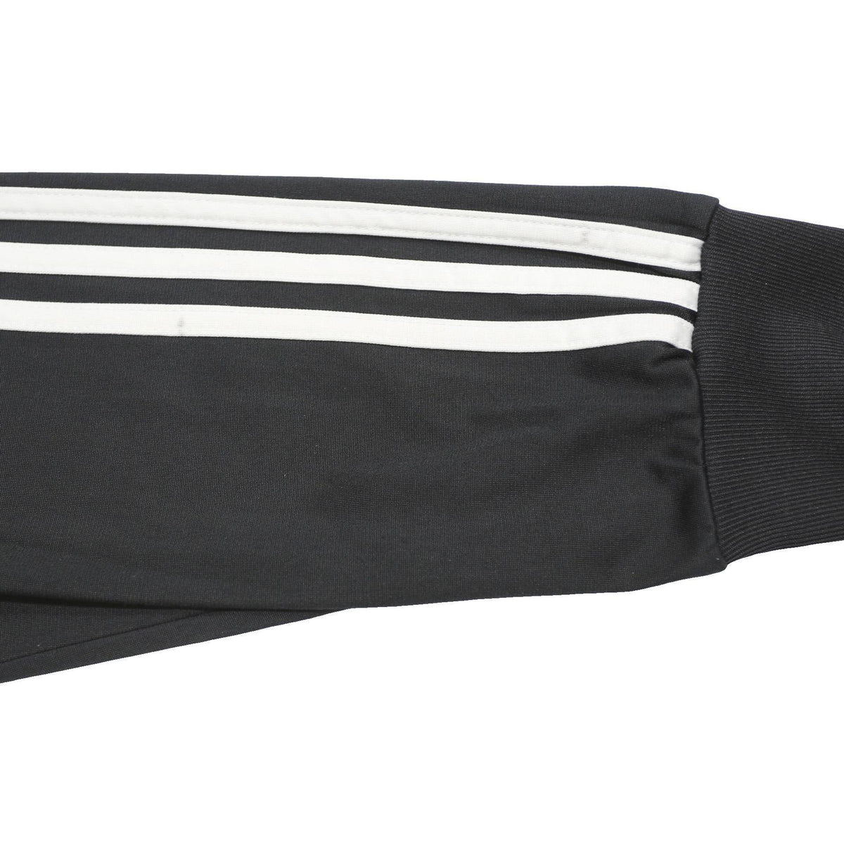ADIDAS Mens Black Zip Jacket L Polyester Track Three Stripe Classic Sportswear